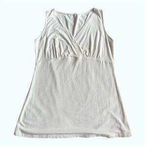 Everly Grey Cream Crossover Wrap Tank Top Maternity Top